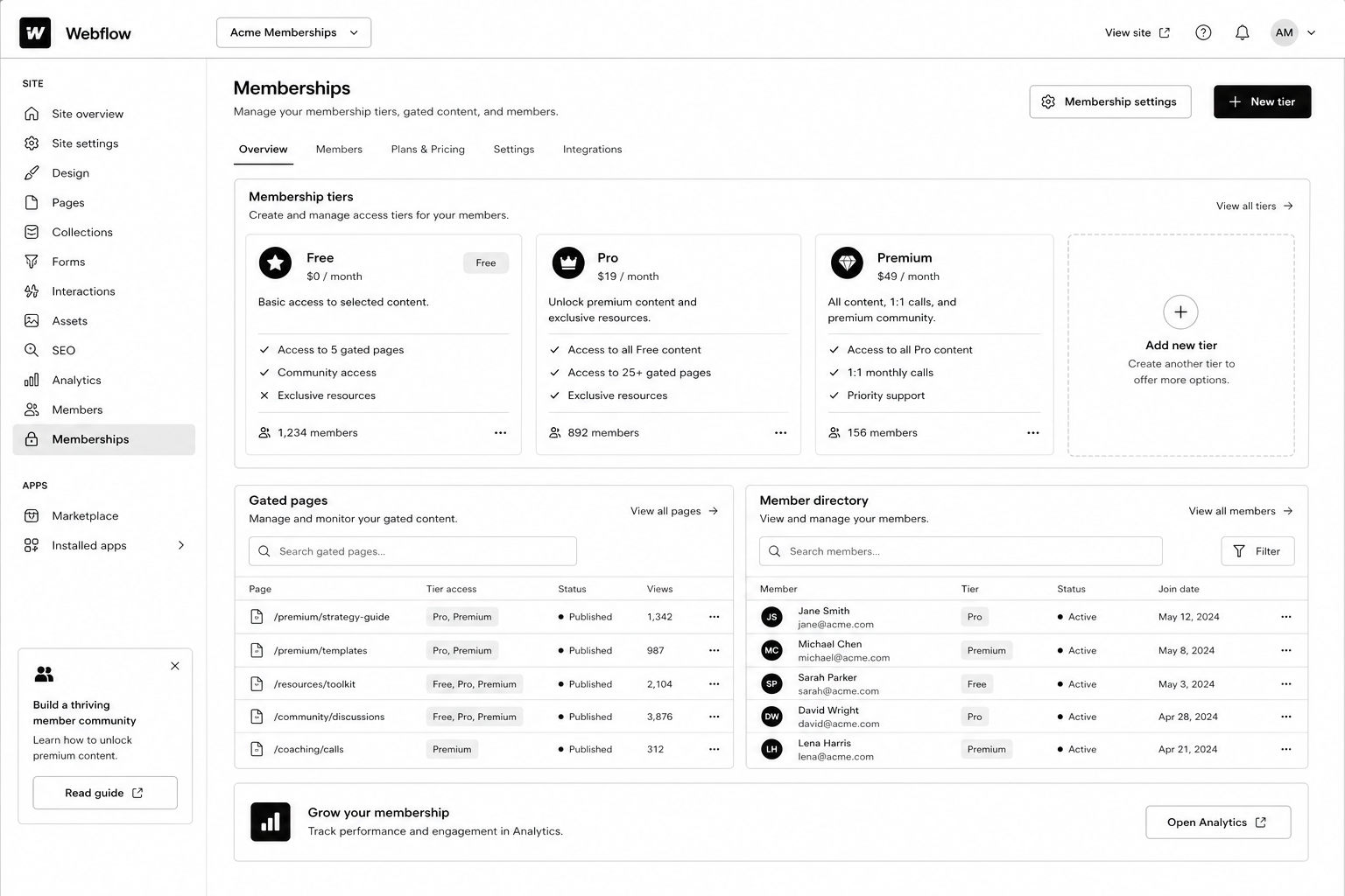 Webflow Memberships and Gated Content: Complete 2026 Setup Guide