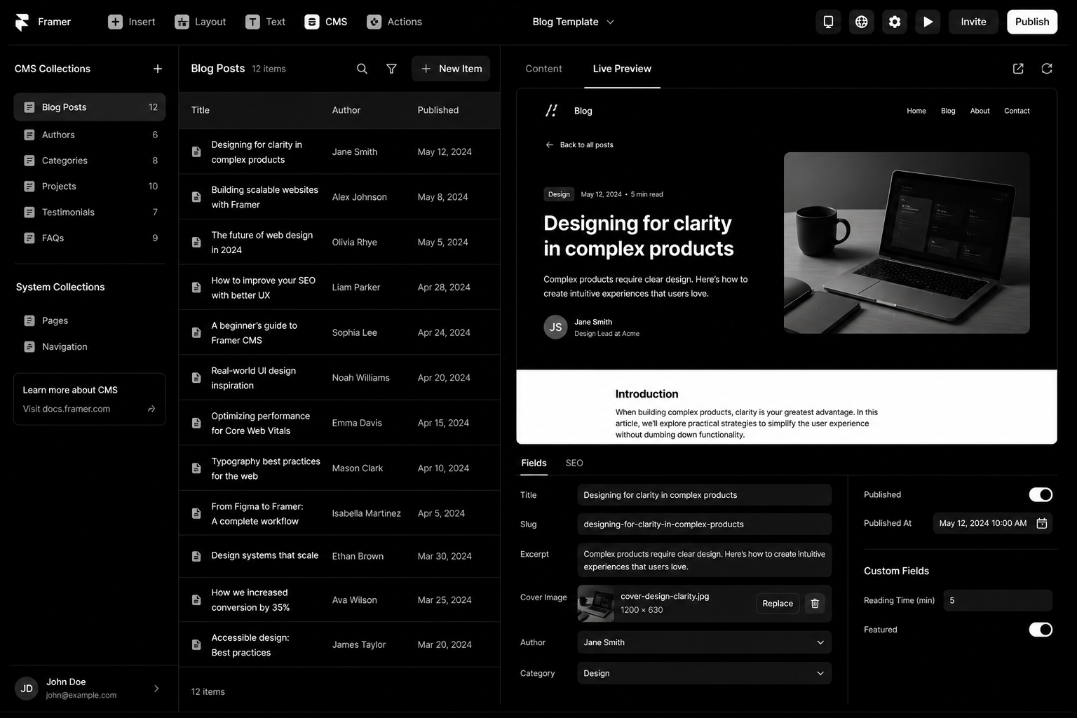 Framer CMS Tutorial: Build a Content-Heavy Site That Actually Scales